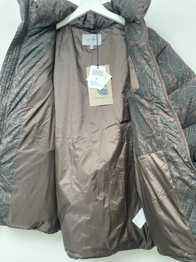 Carhartt Springfield Puffer Jacket Paisley Brown Black Mens M New With Tag – photo 5